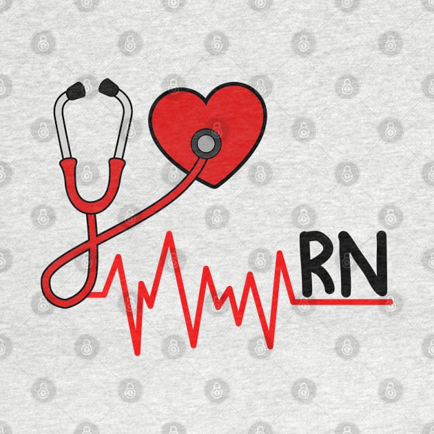 Stethoscope Heartbeat RN by TextTees